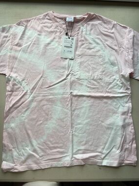 Zara Girls Pale Pink Short Sleeve Pocket Tee